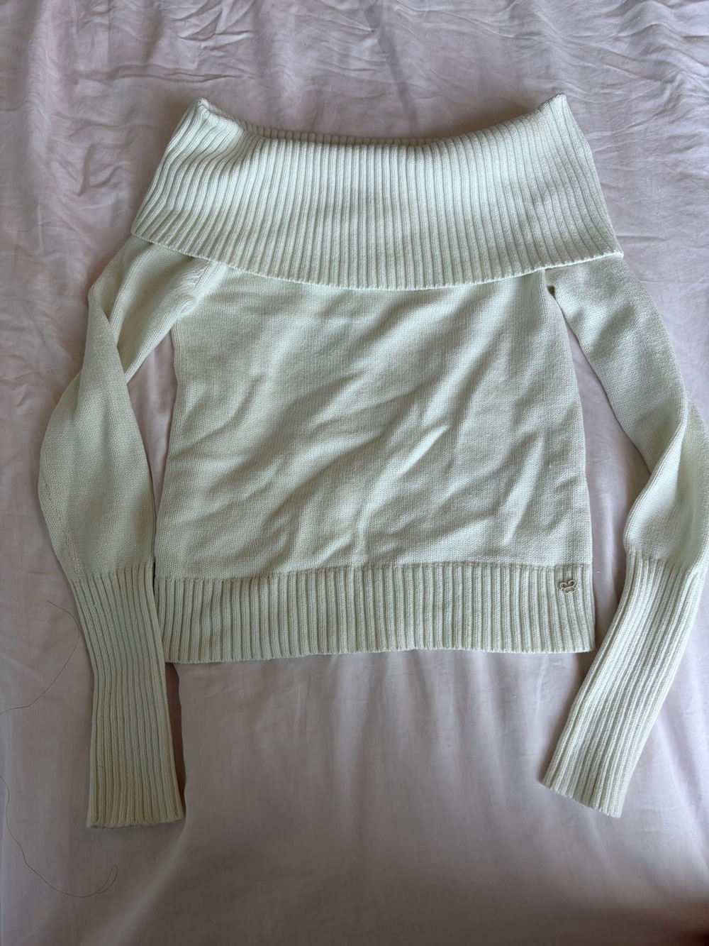aritzia sunday best cream off-shoulder sweater (xs)